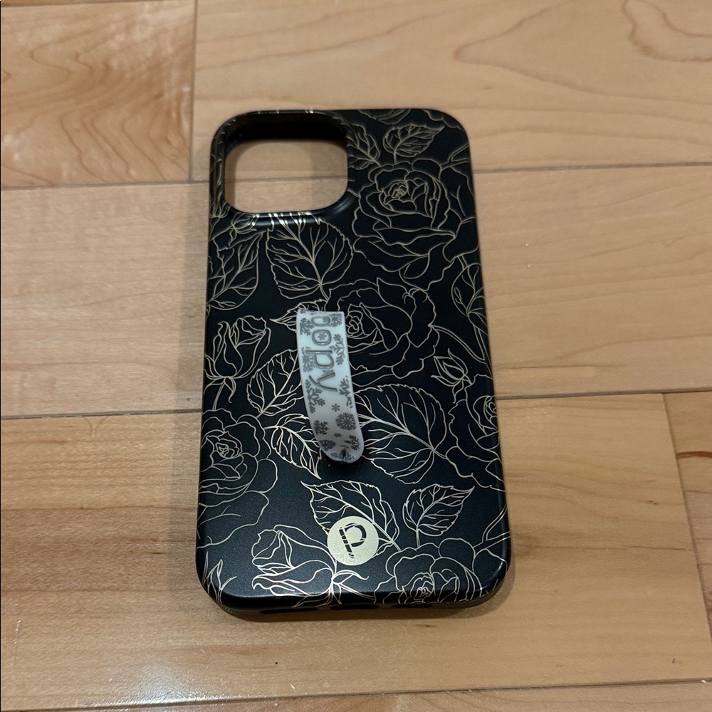 Black Floral Loopy Phone Case